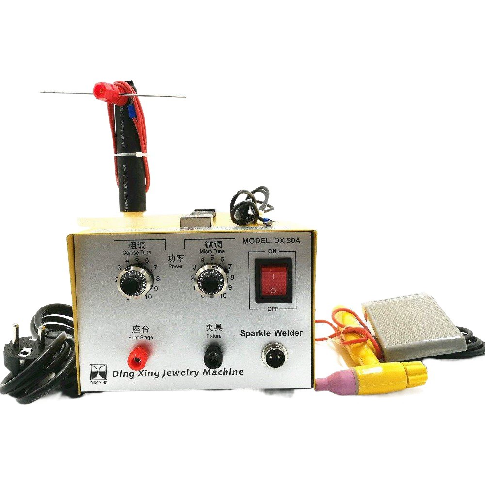 Аппарат для точечной сварки ювелирных изделий сверху Xing DX-30A контактный сварочный аппарат для сварки золотых и серебряных ожерелий для сварки ювелирных изделий