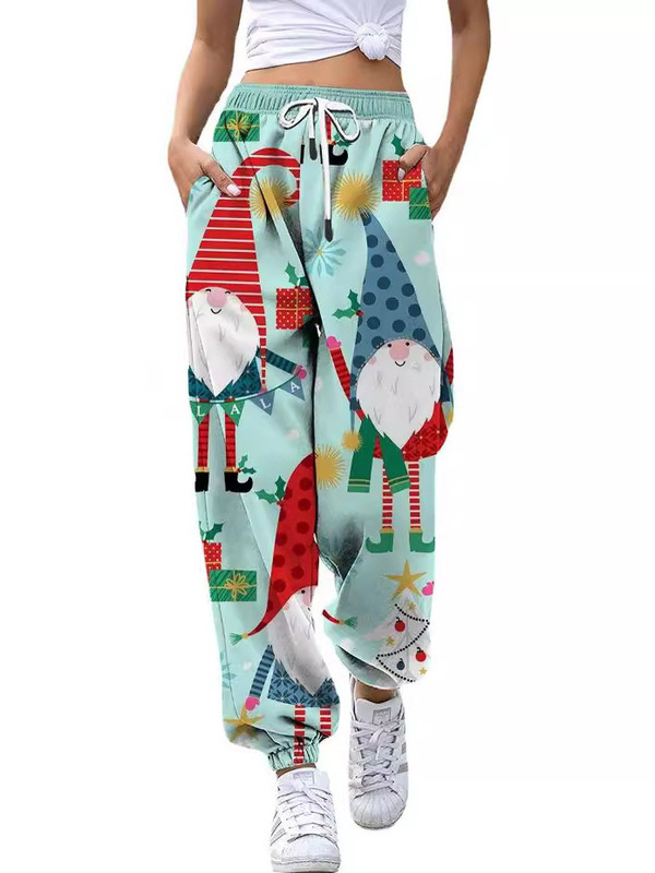 2025 New Autumn and Winter Christmas 3D Printed Harem Pants Loose Casual Sports Drawstring Leggings Women's Clothing 2025 New Autumn and Winter Christmas 3D Printed Harem Pants Loose Casual Sports Drawstring Leggings Women's Clothing