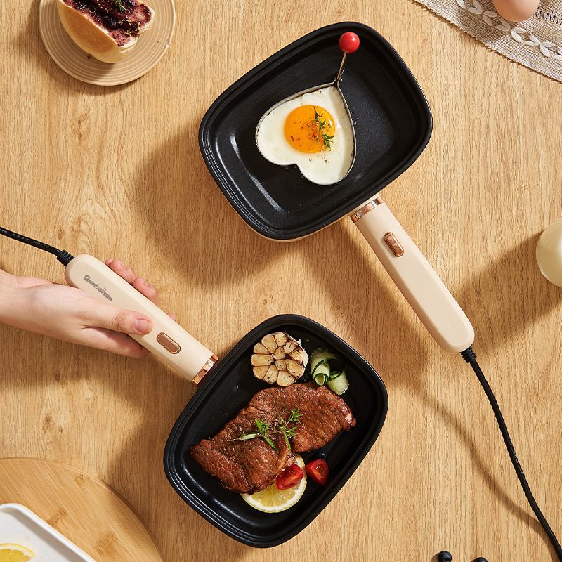 不粘锅小型牛排电煎锅插电专用学生宿舍平底锅多功能煎蛋锅