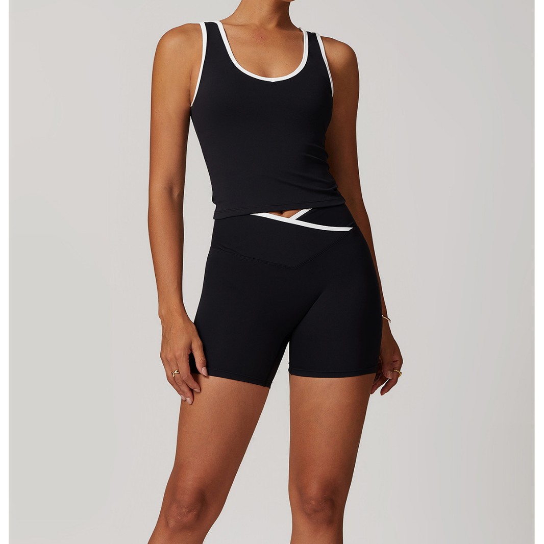 Cross-Border High-Waisted Slim-Fit Sports Set for Women, Running and Fitness Backless Naked-Feel Yoga Outfit Set, Dropshipping