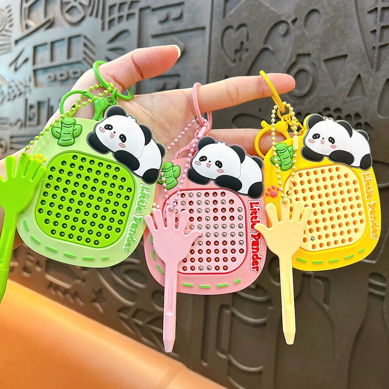 Креативный новый декомпрессионный стальной шарик для рисования брелок милый школьный портфель подвеска автомобильная цепочка для ключей подарок оптом