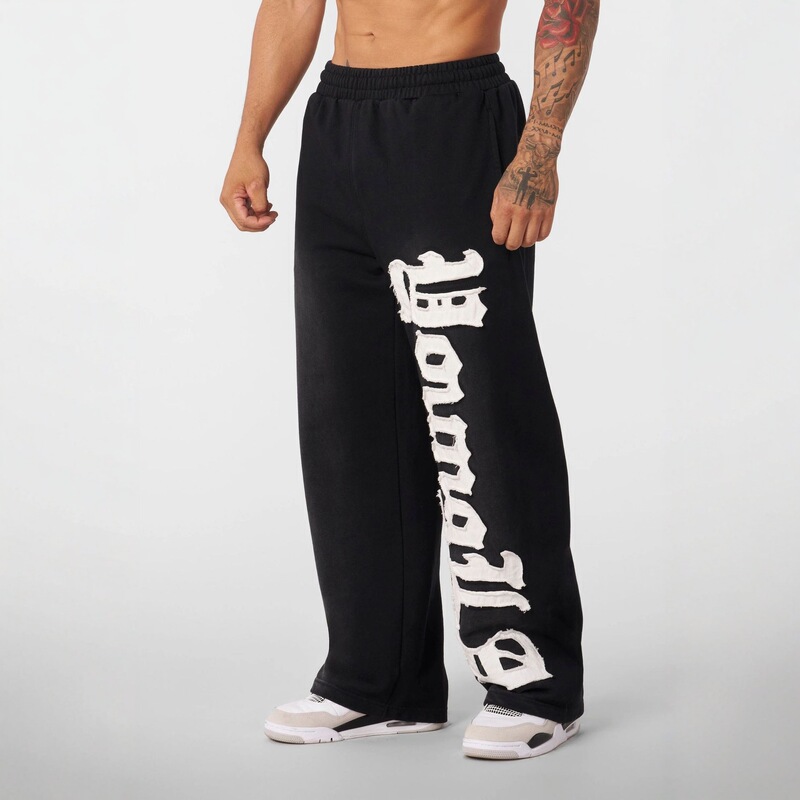 Youngla American Style New Men's Sweatpants Jogger Sports Fitness Cotton Embroidery Straight-Leg Pants Casual Pants