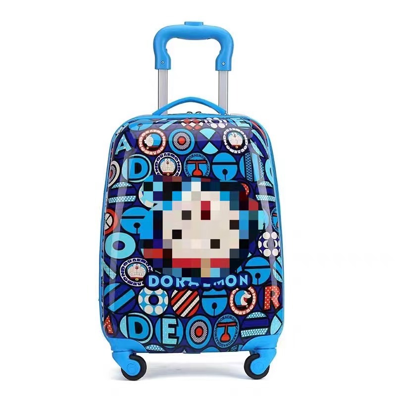 Nueva caja de la carretilla de los niños de color sólido tablero de luz patrón de logotipo imprimible equipaje rueda universal maleta fábrica al por mayor