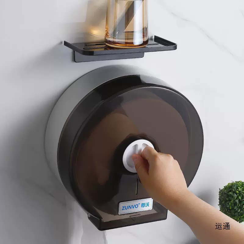 Hotel toilet large rolling paper box wall -mounted water -free bathroom waterproof large plate pumping tissue box toilet toilet roll paper tube