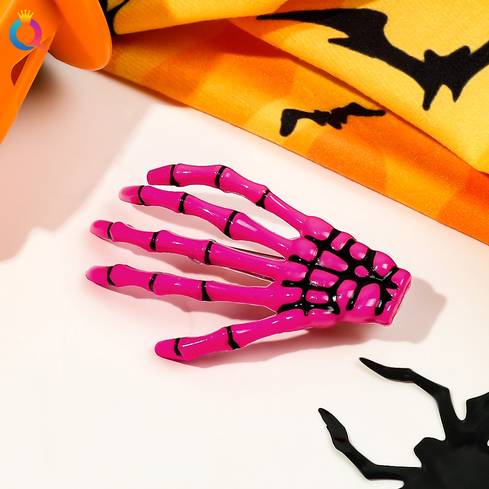 11g Weight Hair Clip Hair Accessories Type 1 Piece Quantity Daily, Festival Occasion Alloy Material Halloween Festival Ghost Hand Pattern Women's Gender Hip-Hop Style Halloween Hip-Hop Women's Ghost Hand Alloy Hair Clip 13