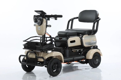 Three-Wheeler, Four-Wheeler, Foldable Electric Vehicle | Qatlanan elektrik velosipedlər - 1000w-coffee-colored-scooter-48v-24ah-lead-acid-battery-approximately-90-miles-range