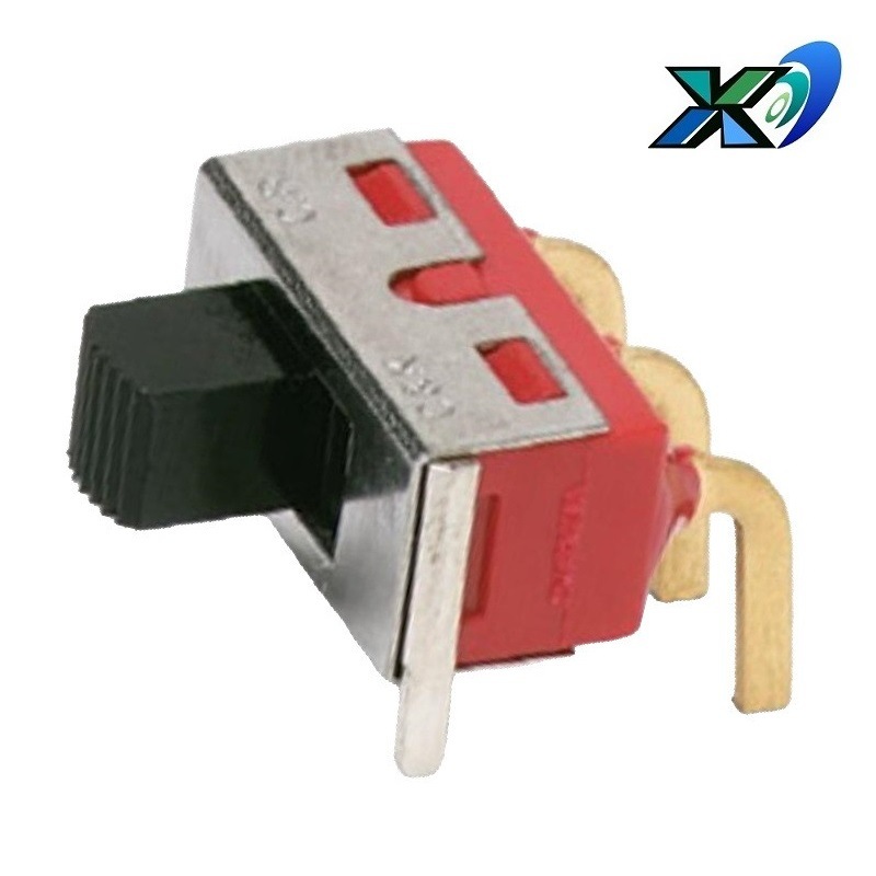 大电流2档3脚拨码开关 侧拨两位拨动开关弯脚  大功率2档滑动开关