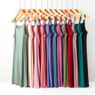 Plus size modal thin women's camisole women's inner wear loose mid-length anti-exposure underskirt
