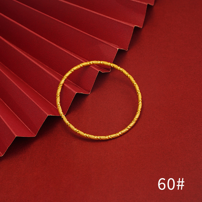 2022 pulsera de patrón de tela de oro de Vietnam simple pulsera de mujer joyería exquisita pulsera retro elegante accesorios populares