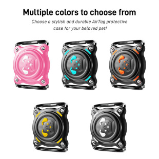 Mini Hardware Buckle Metal Apple Airtag Anti-Lost Device Pet Collar Puppy Collar Waterproof Protective Cover