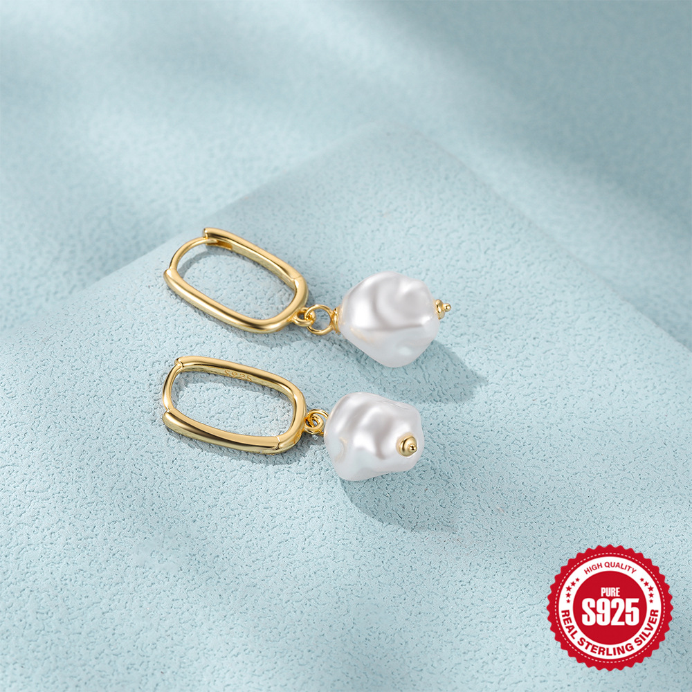1g Weight 925 Sterling Silver Ear Needle Material 18K Gold Plated Plating Material Drop Earrings Classification 1 Pair Quantity Date, Tea Party Occasion 925 Sterling Silver Material Geometric Pattern All Seasons Season Women's Gender Elegant, Simple Style Style 1 Pair 18K Gold Plated 925 Sterling Silver 925 Sterling Silver Earrings Geometric Drop Earrings 56