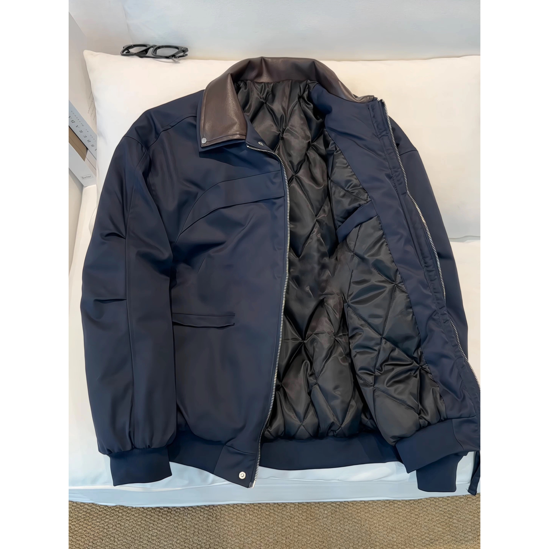 2025冬装新款铆钉双层领设计感情侣棉服加厚男士潮牌保暖棉衣冬季