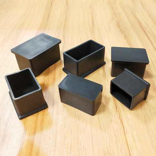 Factory Direct Sale Rectangular Pipe Plug Head PVC Soft Rubber Non-Slip Outer Shell Plastic Outer Shell Plastic Outer Shell Foot Rectangular Outer Shell