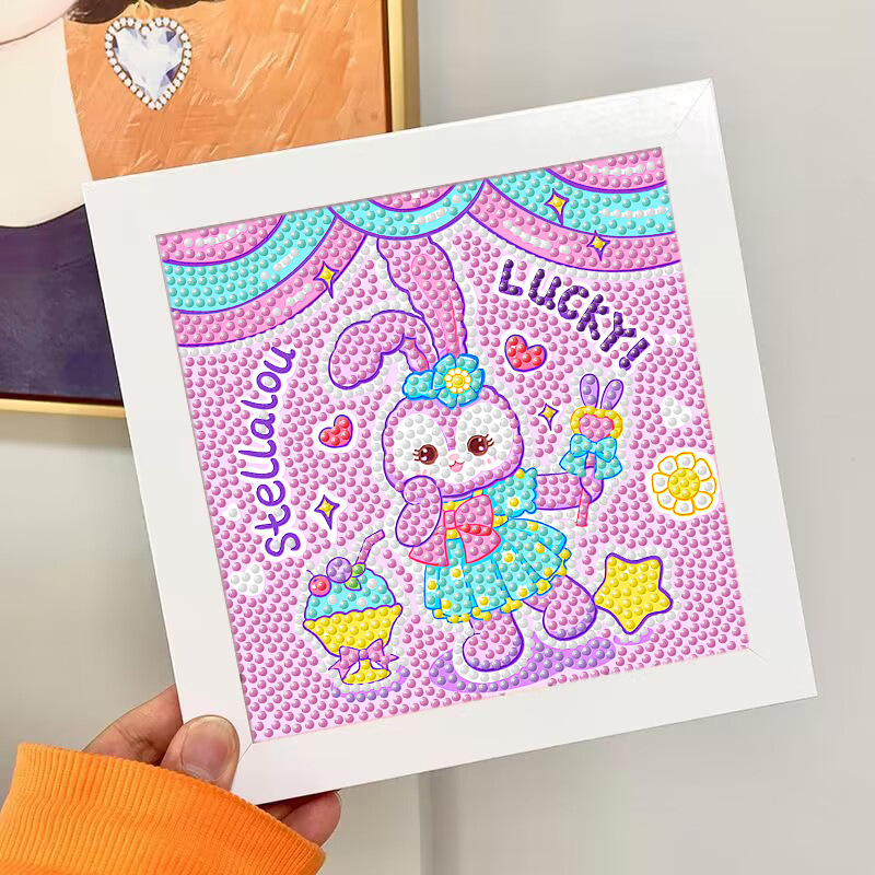 Nuevo dibujo de diamante infantil de labu diy pegatinas de diamante con marcos de fotos hechas a mano diy puzzle pegatinas de mampostería image 111