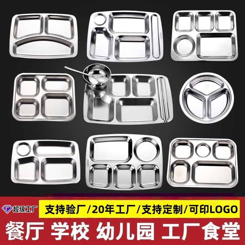 Children's dinner plate stainless steel for students for…
