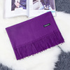 Cashmere, colored autumn winter scarf, cloak with tassels, Korean style