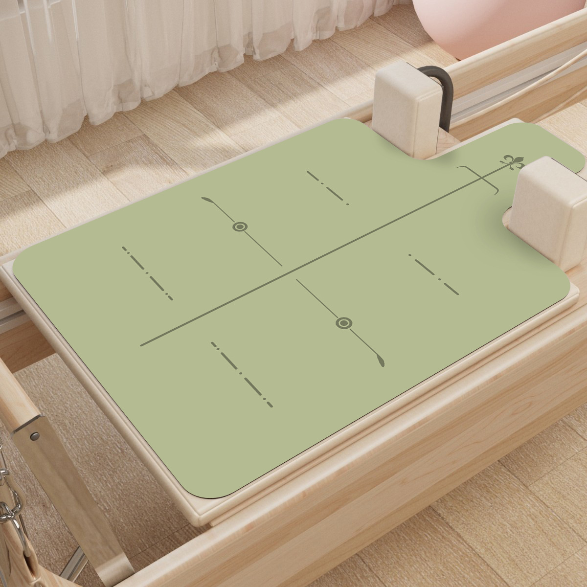 Tapete Antideslizante para Cama de Pilates de PU y Caucho Absorbente de Sudor para Yoga