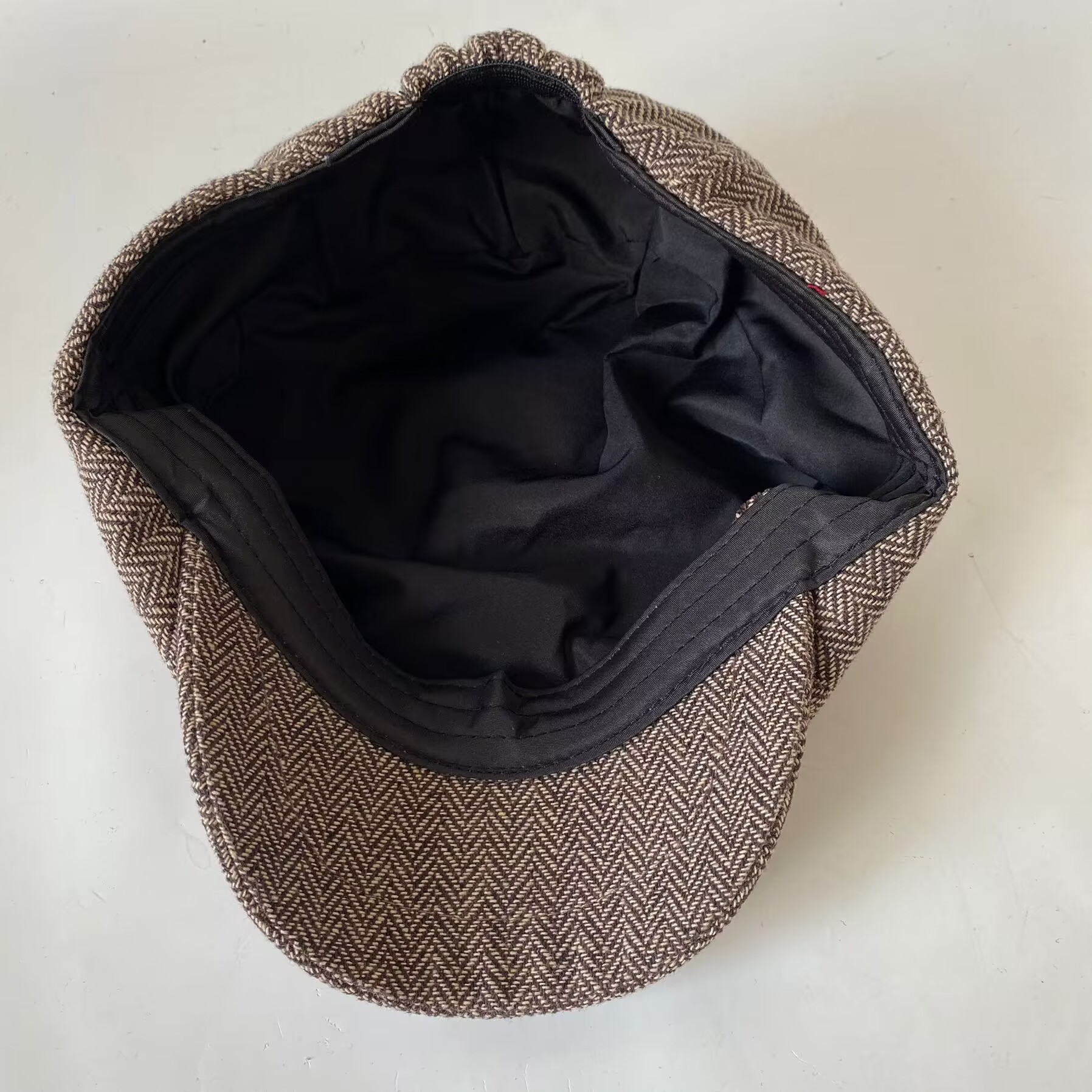 Unisex Herringbone octagon hat for men Newsboy Hat Retro forward hat beret tidal forward hat_voghion.com