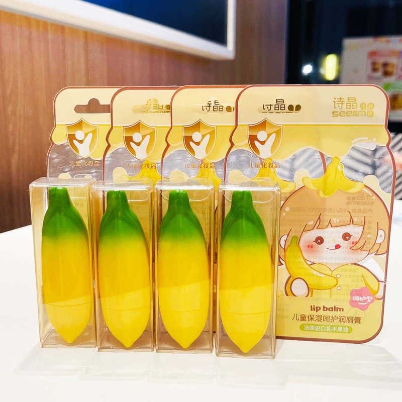 子供潤唇膏パイナップルバナナ赤ちゃん保湿潤い乾燥防止唇紋補水秋冬唇ケア|undefined