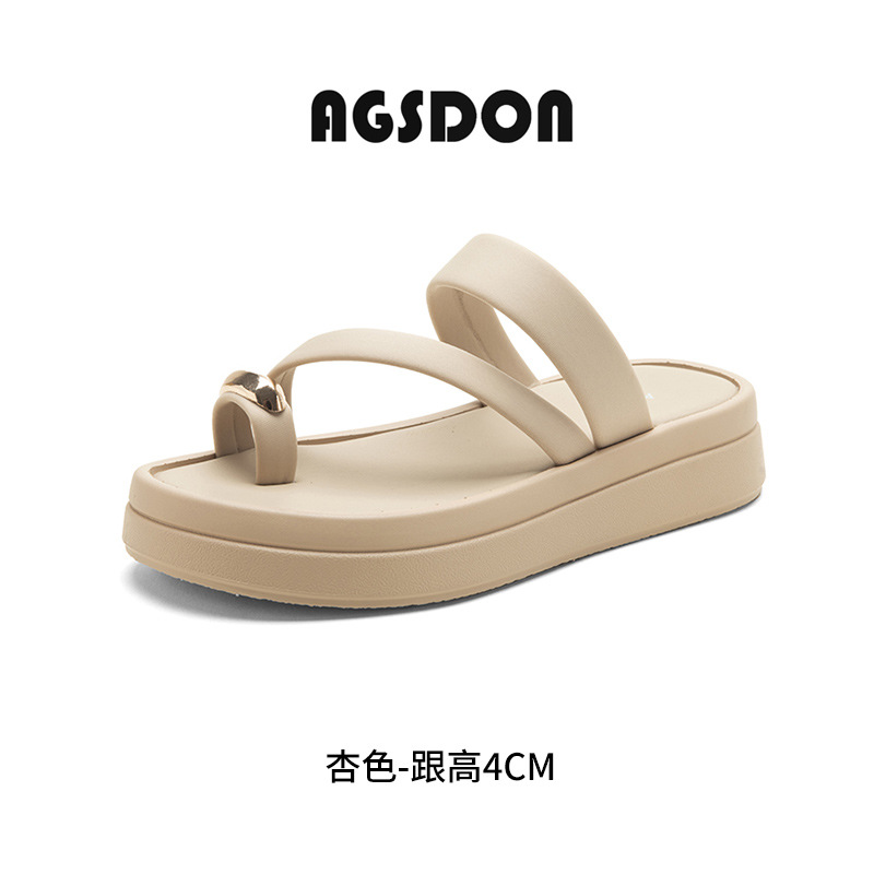 Augu Shi Deng zapatillas de clip para mujeres 2026 nuevo estilo de moda de verano con una falda con un pedazo de zapatillas frías