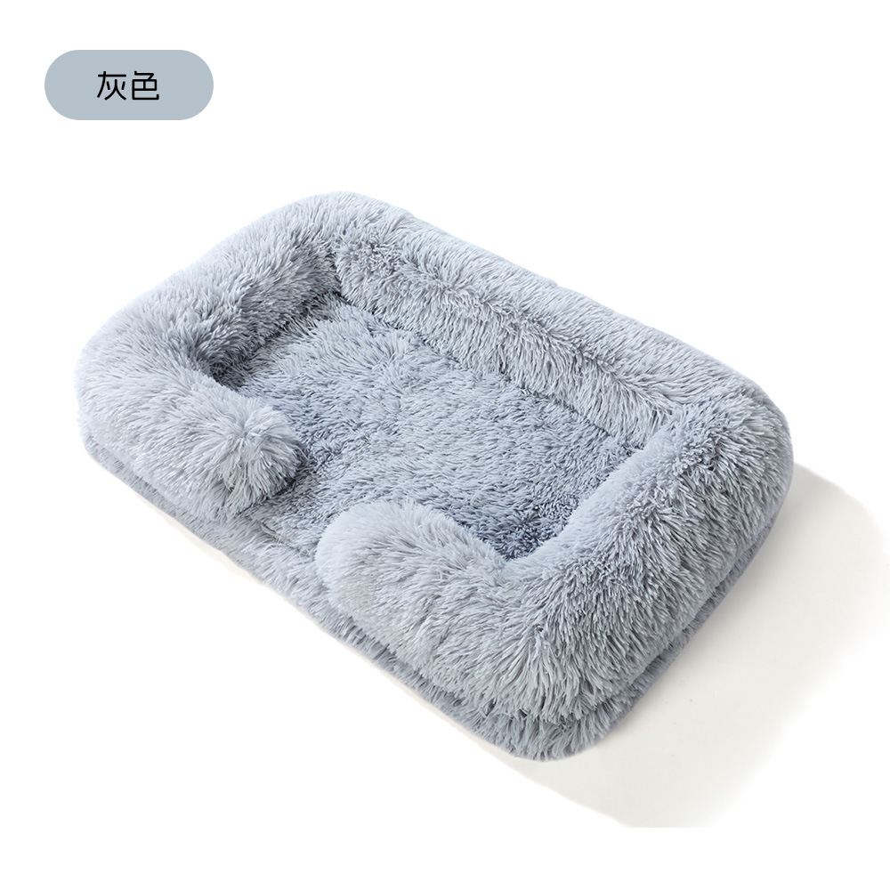 Fábrica de peluche de invierno para mascotas peluche para gatos nido para perros cuadrado cojín para mascotas cama para gatos cama para perros suministros para mascotas