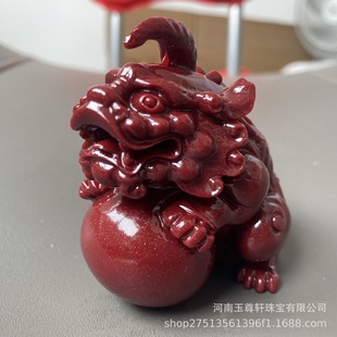 Factory wholesale cinnabar brave ball unicorn lion ornaments Swiss beast unicorn home desktop decorations spot