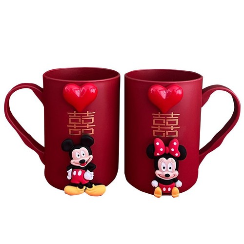 Wedding wash cup, toothbrush cup set, dowry, wedding supplies, couple, newlywed mouthwash cup, toothbrush cup, pair