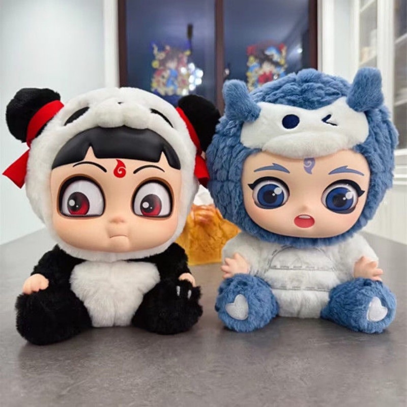 ネザの悪魔の子スポットノイズ海ハグシリーズビニールぬいぐるみ白龍Ao Bingパンダおもちゃ|undefined