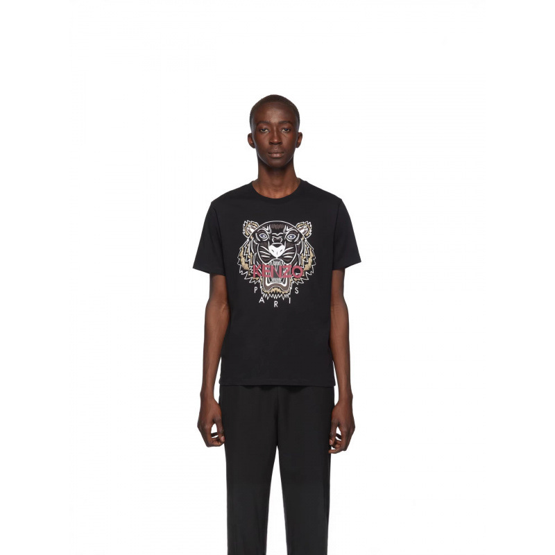 Complete Set of Tags, In-Stock in China, Paris Tiger Head Kenzo 2026 Couple's Model Pure Cotton Tiger Head Embroidery Short-Sleeve T-Shirt Complete Set of Tags, In-Stock in China, Paris Tiger Head Kenzo 2026 Couple's Model Pure Cotton Tiger Head Embroidery Short-Sleeve T-Shirt