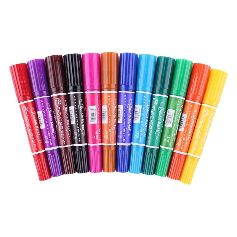 1 marcador de doble cabeza pintado a mano traje de diseño estudiante pluma de acuarela traje de tinta alcohólica pintura pincel de pluma de color