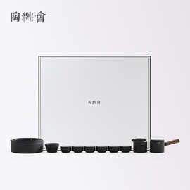 中秋礼侧把壶茶具套装一整套中式简约旅行套装家用现货批发茶具