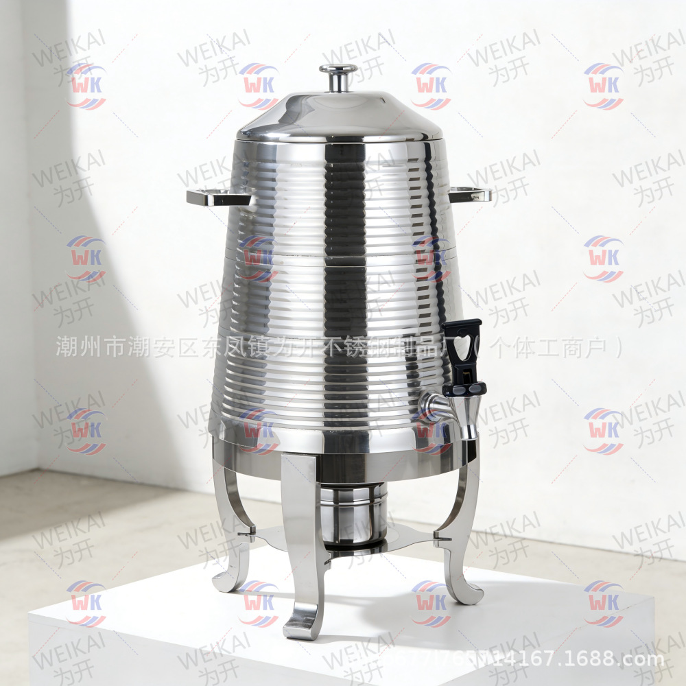 Buffet de trípode de café de acero inoxidable con calefacción eléctrica y aislamiento térmico trípode de leche cubo de jugo comercial juice Dispenser