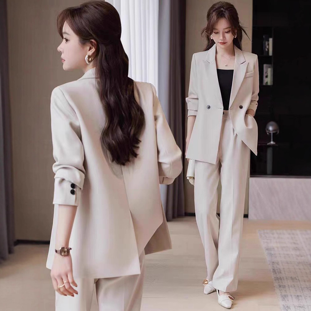 Black Suit Suit for Women 2025 New Autumn and Winter Professional Formal Wear High-End Elegant Quilted Thickeneded Suit Jacket