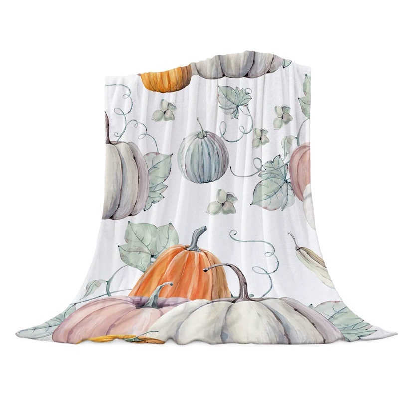 Одеяло на Хэллоуин Фонарь Тыква с конфетами Кукуруза Диван-кровать Диван-кресло или общежитие Супер мягкое легкое Флисовое одеяло
