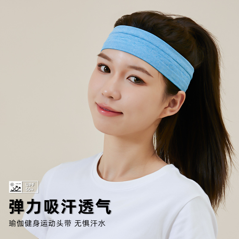 Cross-border Amazon Europe and America Fitness Running Sweat Absorbing Sports Hair Band Anti-slip Headband Yoga Basketball Hair Band Headband