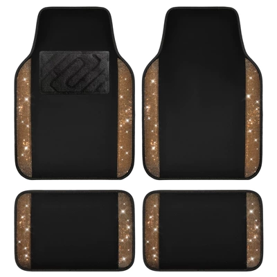 and easy-to-clean crystal velvet, universal — Universal Foot Pad - champagne-gold