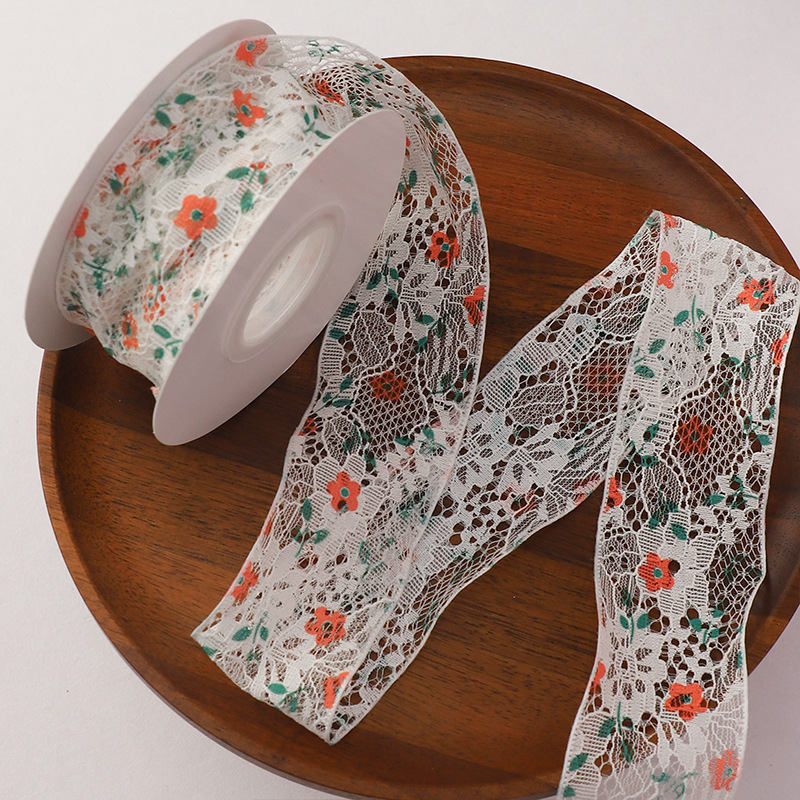 Siete colores, encaje de primavera, cinta de encaje, embalaje de flores, embalaje de regalo, regalo de bricolaje, material de floristería