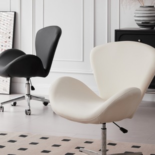 Nordic Sofa Chair Ins Style Nail Art Makeup Chair Wrap-up Cyber Celebrity Swan Chair Bedroom Study Leisure Swivel Chair