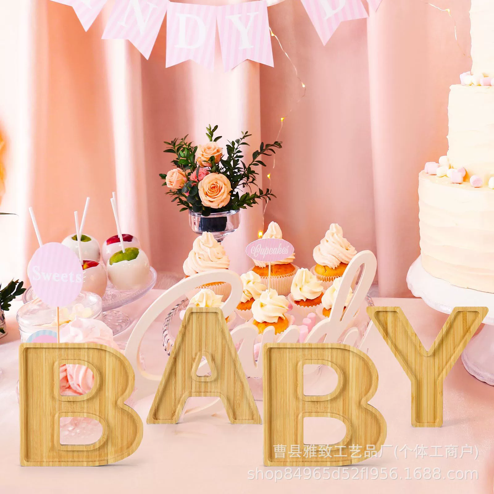 Трансграничные креативные детские буквы поднос деревянная тарелка с фруктами BABY закуски бамбуковая английская буквенно-цифровая тарелка