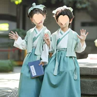 Детский комплект Hanfu в осеннем древнем стиле в китайском стиле, классическая книга для студентов, комплект Hanfu для маленьких джентльменов.