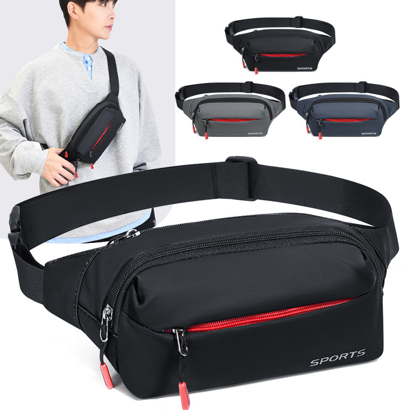 New Simple Water-Repellent Waist Bag Korean Style Large-Capacity Personalized Cashier Bag Outdoor Leisure Travel Mobile Phone Storage Bag