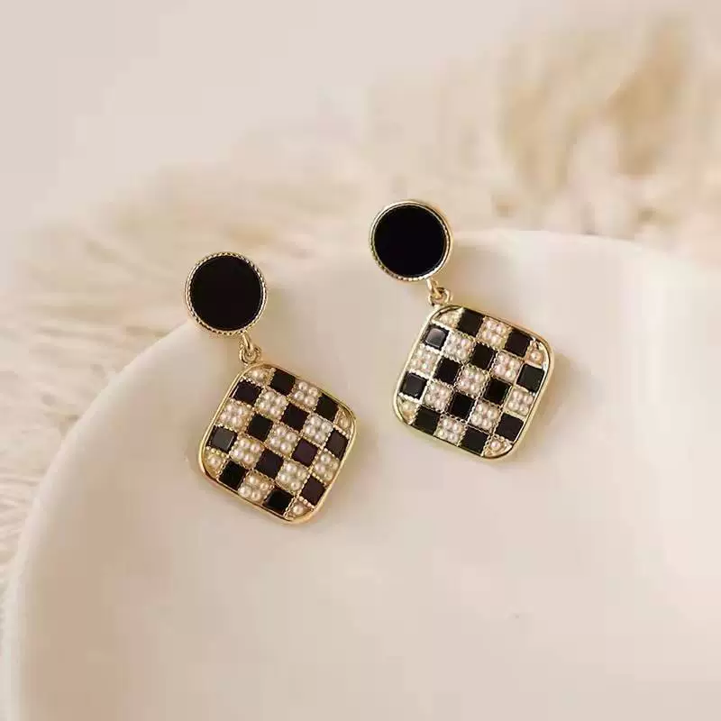 Asymmetrical Pearl Earrings, Silver 925 Posts, Universal Studs — Simple Elegant Design