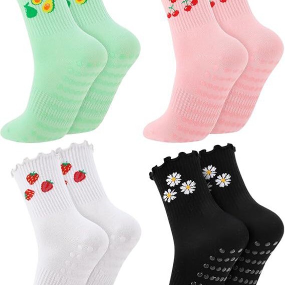 Amazon Logistics Pilates Grip Yoga Socks Women's Cute Non-Slip Socks Sports Crew Socks Workout Amazon Logistics Pilates Grip Yoga Socks Women's Cute Non-Slip Socks Sports Crew Socks Workout