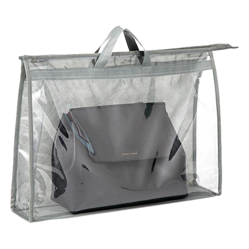 Bolsa bolsa de almacenamiento armario para el hogar colgando bolsa de cuero bolsa de polvo transparente bolsa de almacenamiento visual artefacto al por mayor