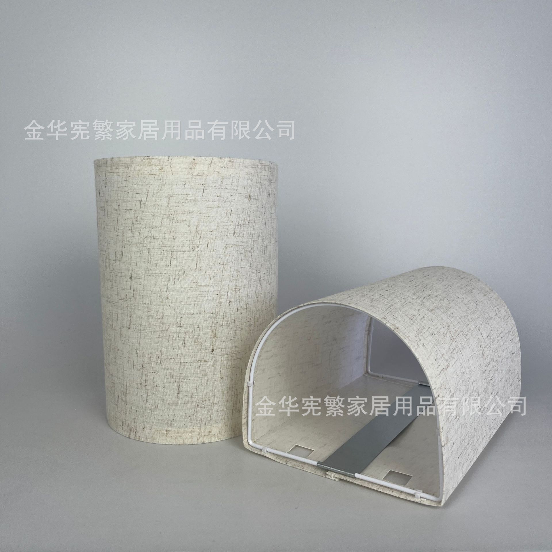 Transfronterizo amazona americana sencilla semicircular lámpara de lino pantalla de lámpara de doble propósito fondo de pared de arte cabecera de cama fondo semicircular