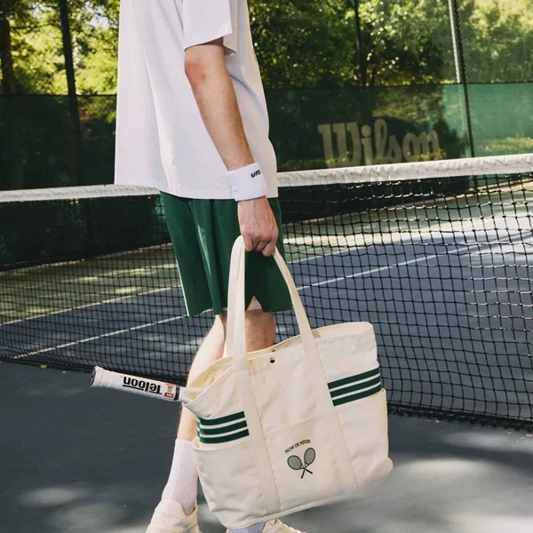 New tennis bag, large capacity, handheld tennis racket storage bag, shoulder canvas racket bag, badminton bag
