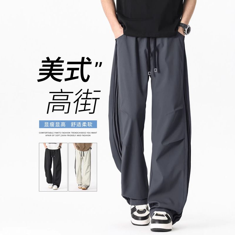 Fanset Trendy American-Style Work Pants for Men 2026 Spring New Loose Sports Summer Thin Casual Long Pants Fanset Trendy American-Style Work Pants for Men 2026 Spring New Loose Sports Summer Thin Casual Long Pants
