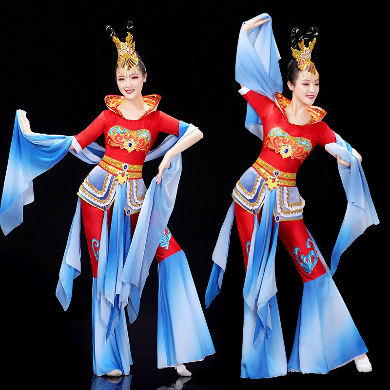 敦煌舞蹈礼服飞天乐鼓铃鼓系列中国舞少数民族风琵琶行古典舞演出