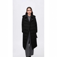 朗予姿韵白鹅绒翻领长款羽绒服时尚通勤保暖外套2025年冬季新款