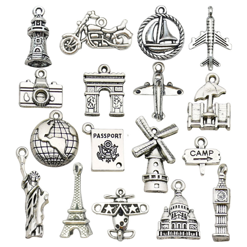 Jewelry Accessories Alloy Modern Iron Tower Airplane Ship Model Transportation DIY Earrings Keychain Small Pendant Jewelry Accessories Alloy Modern Iron Tower Airplane Ship Model Transportation DIY Earrings Keychain Small Pendant